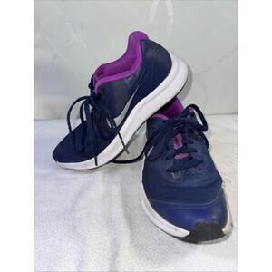 Nike Star Runner Kids DA2776-404 Navy Blue Purple  Size 5.5 Y Athletic Shoes